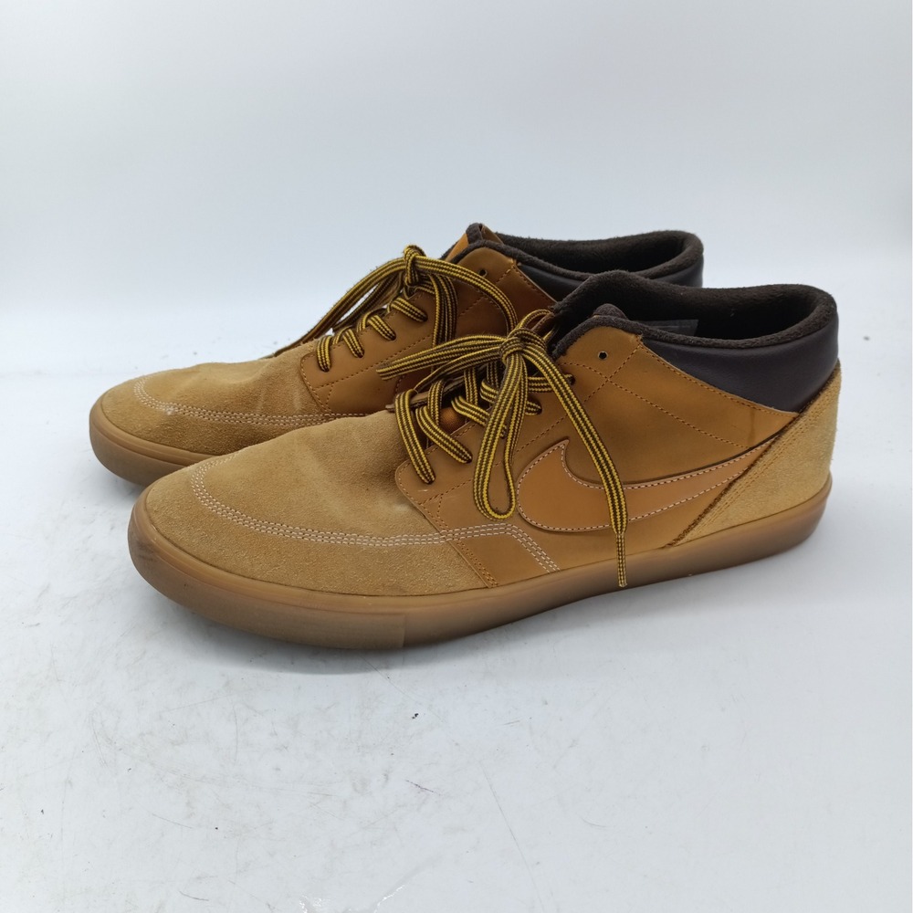 Nike SB Chron Solarsoft Mid Wheat Brown Skate Shoes AJ6978-779 Mens 12